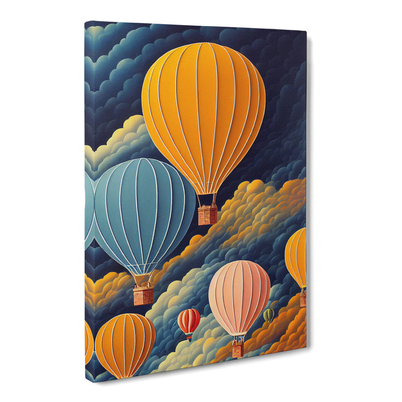 Arpita Hot Air Balloons - Wrapped Canvas Print, 60cm H x 40cm W x 3cm D
