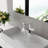 Modern Digital Display Bathroom Faucet With Pull-Out Spout And 360° Swivel – Battery-Free Hydropower (Chrome/White)-116089568