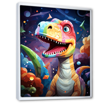 Cubiste mignon, dinosaure pour enfants - art mural dinosaure
