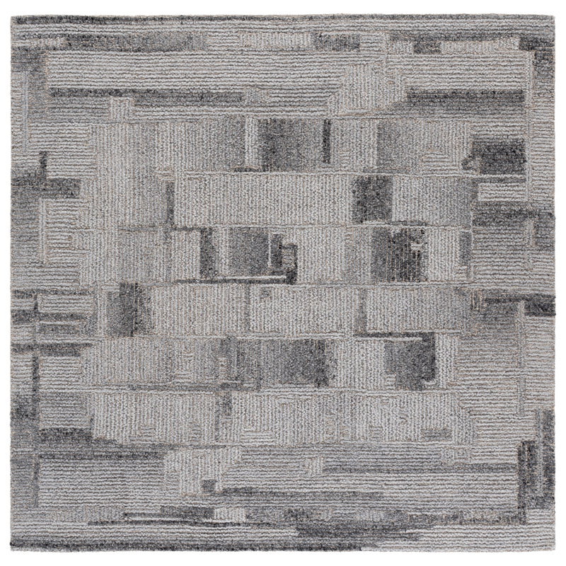 Harvest Hand Tufted Wool Abstract Indoor Rug, Square 6'