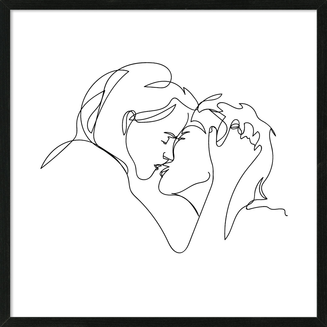 Gerahmter Kunstdruck Kissing Couple