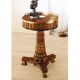 Russian Small Pedestal End Table