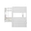 Lit superposé simple avec lit mezzanine attaché et deux tiroirs de rangement-88299863