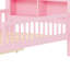 Lit simple avec rangement pour tête de lit, deux tiroirs sous le lit, garde-corps à trois côtés pour la sécurité, rose-117789589