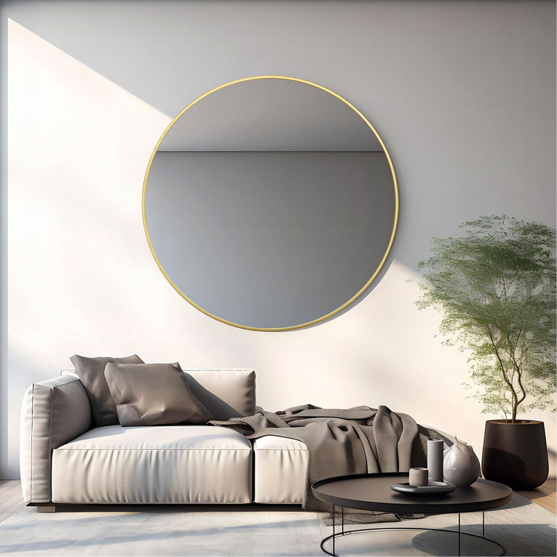 Miroir de salle de bain 42 po, Doré