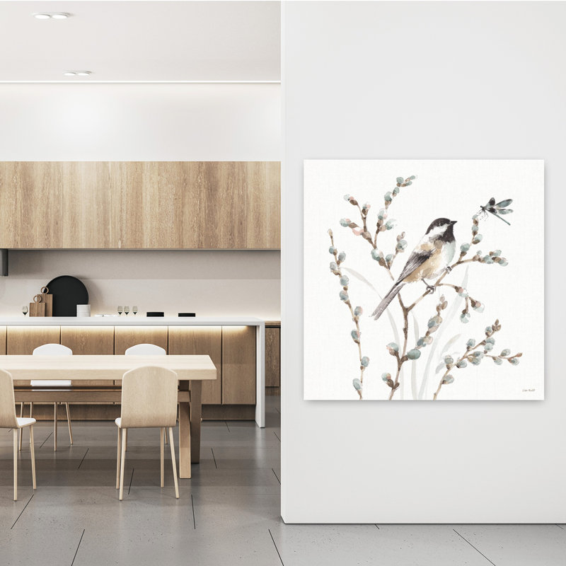 Art contemporain contemporain, un week-end champêtre avec oiseaux, H 48 po x l 48 po