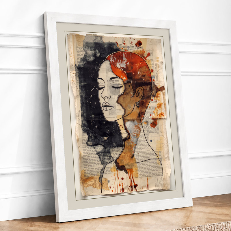 Fractured Light Eclectic - Framed Print, A2 - 59.4 x 42.0 cm, White