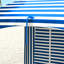 Parasol de plage Cabana avec sac, fenêtres, bleu et blanc-691465171