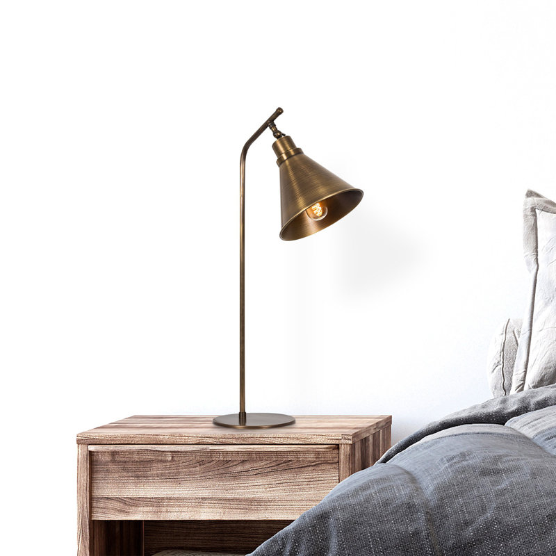 Vintage Copper Table Lamp, Metal Body, 11.0 in Diameter x 19.7 in Height | E27 Socket, Max 40W | 6.6 ft Cable | Modern Industrial Scandinavian Design | Perfect for Home, Office & Hotel Decor