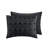 Full/Queen Clip Duvet Cover Black - 2 Shams, , Machine Washable , Microfiber Back,