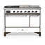 Majestic III Series 48 Inch Dual Fuel Range with 5 Sealed Burners, Griddle, Frenchtop in Burgundy (Natural Gas, Chrome Trim)-1604647824-1604647825-1604647913