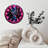 Neon Clock Cityscape Wall Art