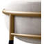 Chaise de style contemporain avec pieds en métal et accoudoirs courbés à hauteur de comptoir 2 pièces