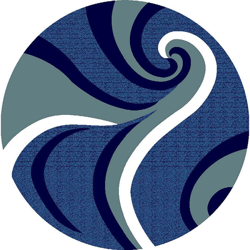 Adryn Performance Abstract Indoor Rug, Round 7'