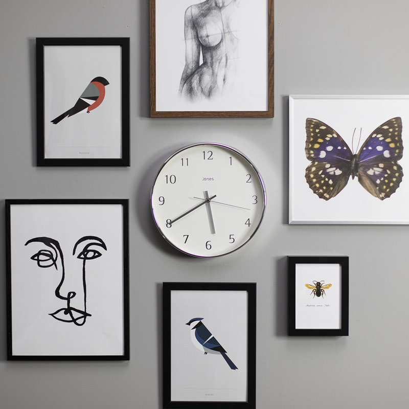 Acrylic Wall Clock, Silver