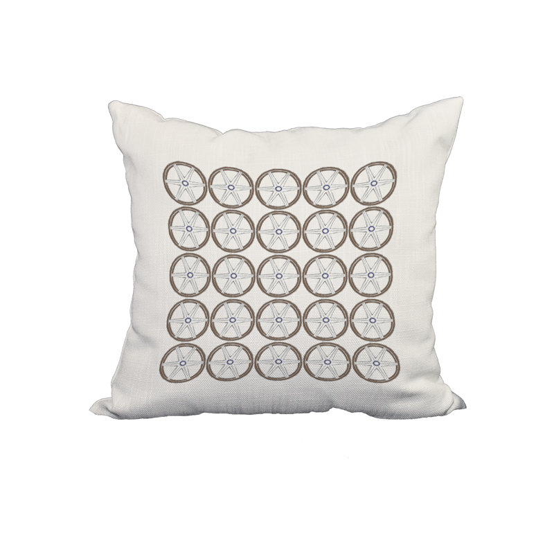 Housse de coussin et insert Nautical Geo, 18 po x 18 po, Ivoire