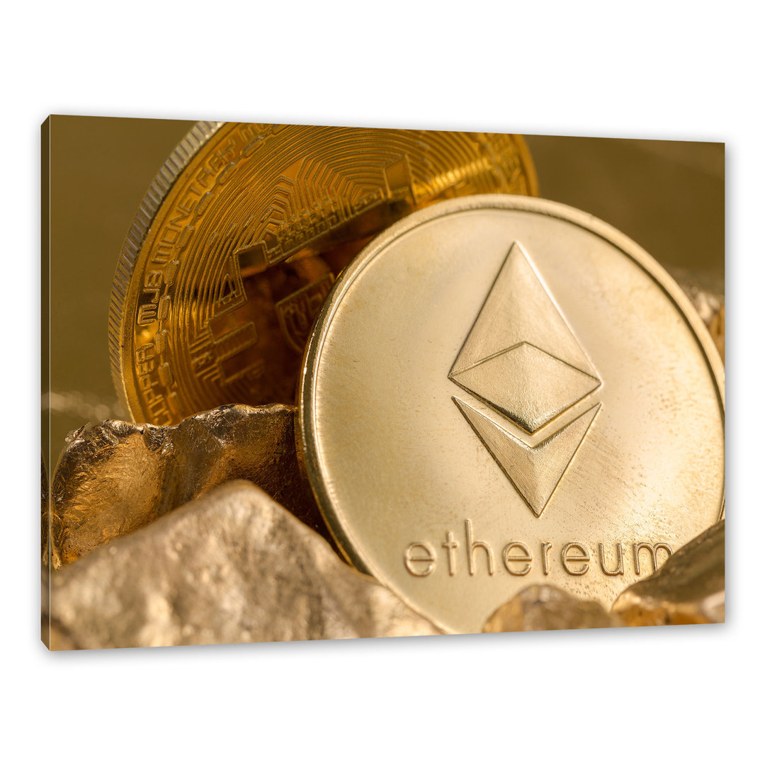 Leinwandbild Ethereum ETH Kryptowährung