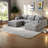 Compression Cloud Sofas, 102 Inch Corduroy Modular Modern Couch For Home