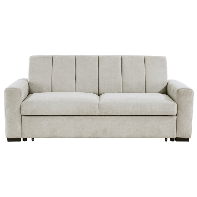 Revêtement gris avec lit escamotable, structure en bois massif et contreplaqué, pièce de salon transitionnelle, poids de produit de 192,22 lb, canapé-lit ouvert convertible 2 options