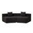 Chenille Curved Modular Sectional Sofa with Pillow Support