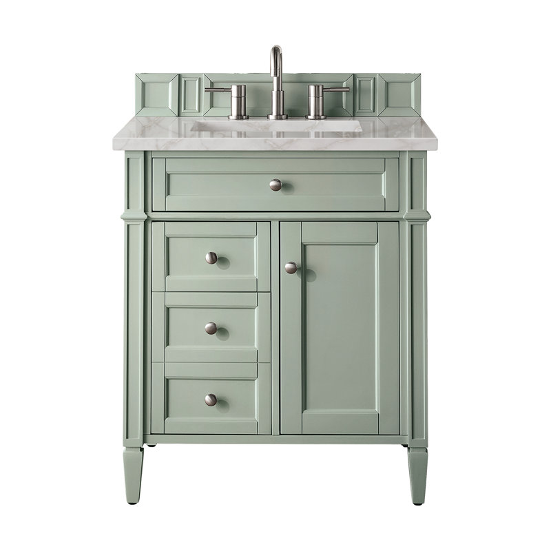 Brittany 30'' W Single Vanity, Sage Green, Arctic Fall, 8" Widespread