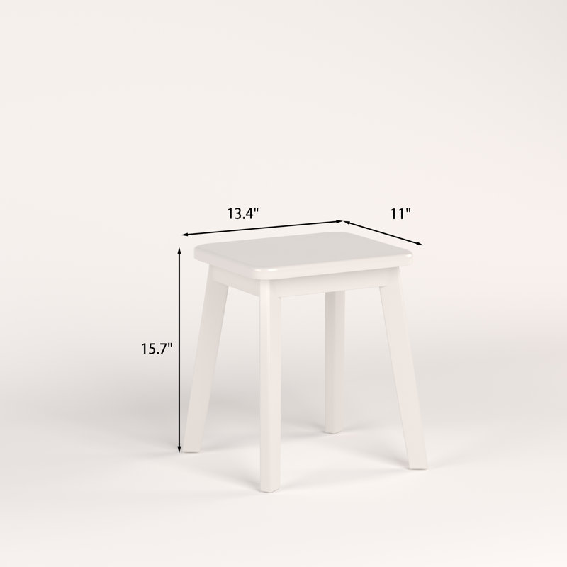 Miroir de coiffeuse avec tiroirs, Blanc