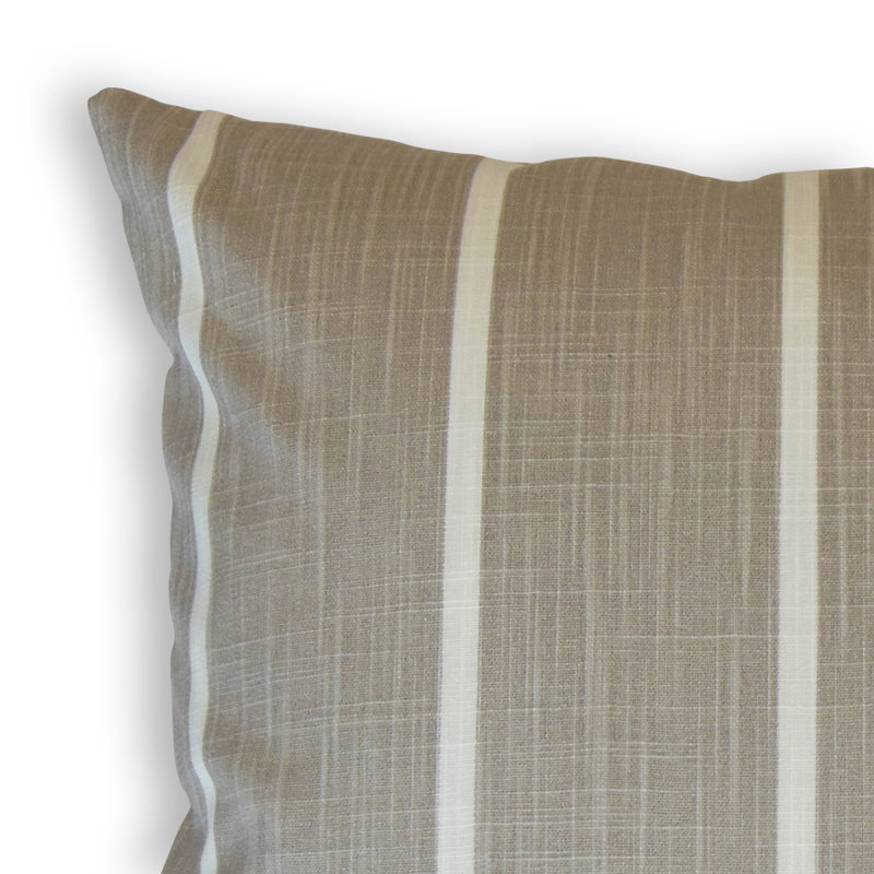 Coussin en coton Simona, Hauteur (22 po) x largeur (22 po), Gris