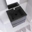 Meuble-lavabo flottant avec lavabo et cuve à quartz noir-1528081048