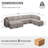 Sectional Sofa Livingroom Coner Couch With Storage Ottomans-1200585939