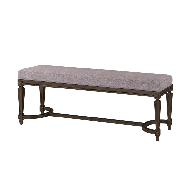 Banc de rangement Grant, Espresso, Rise fumée (tissu performance) 1357-93