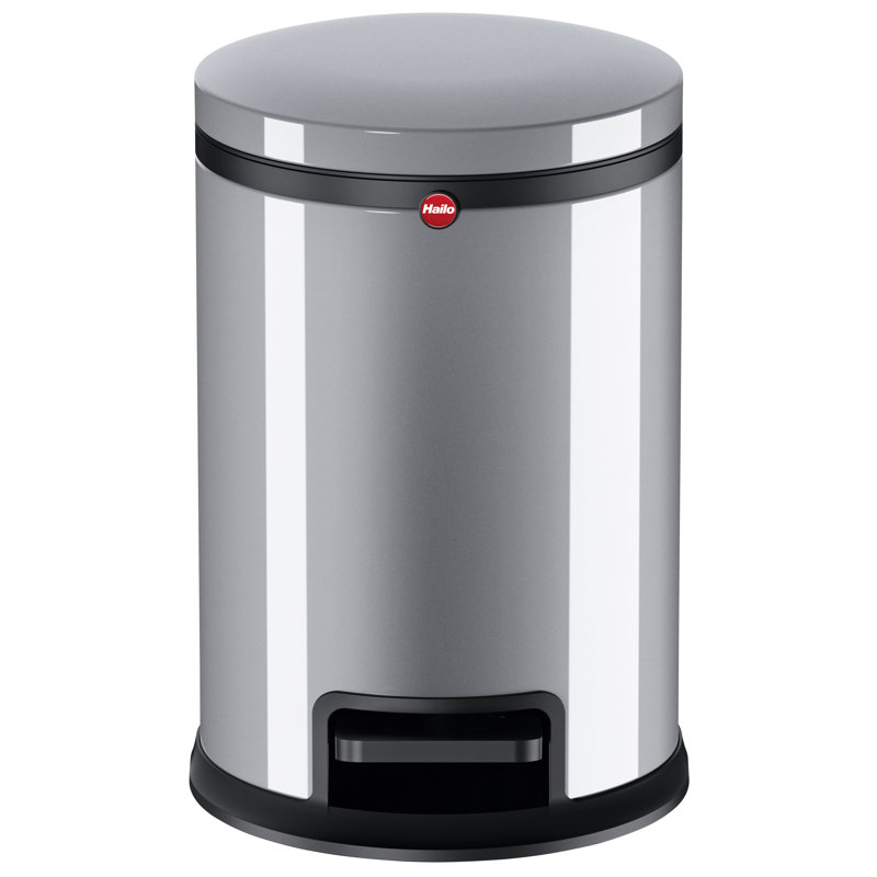 Pure Metal Mit Pedal Rubbish Bin - 3L, Chrome coloured