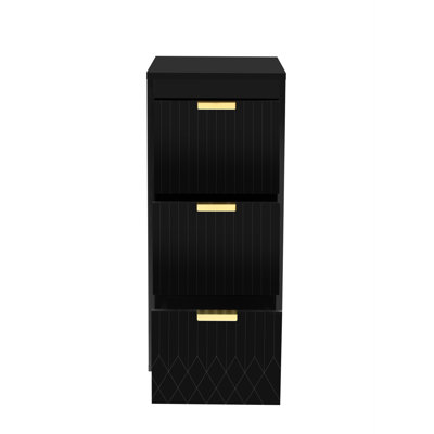 Wall Mounted Floating Cabinet with Drawers, 12-inch Side Cabinet