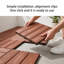 Dalles de terrasse emboîtables en composite bois-plastique (WPC), 30 cm x 30 cm, paquet de 25, dalles de sol de patio à 4 lattes en relief, acajou, étanches et drainantes, pour balcon, jardin ou piscine.-136320237