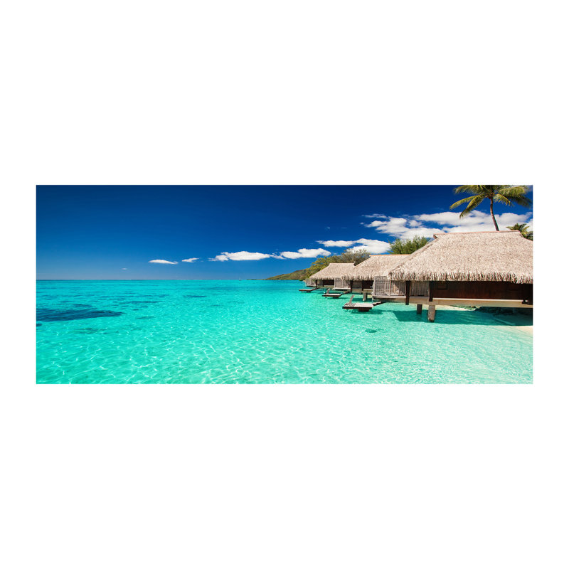 Bungalows Above the Water 1 Piece Wall Art on Canvas