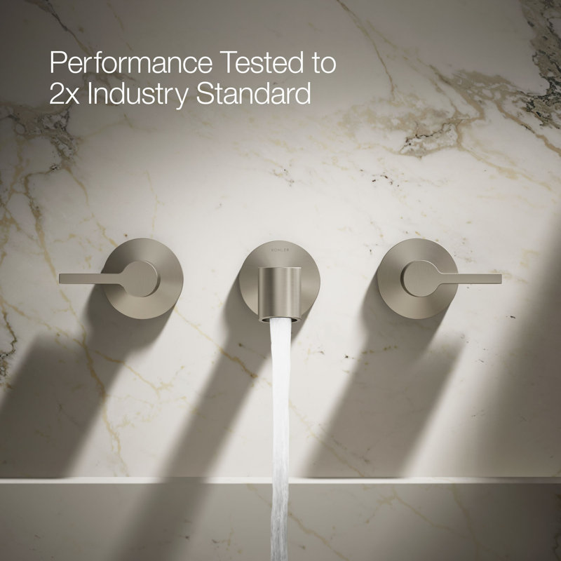 Components Wall-Mount Bathroom Sink Faucet Trim, Vibrant Brushed Nickel