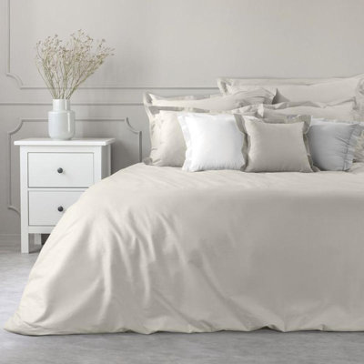 Grae Cotton Solid Colour Duvet Cover Set with Pillowcases