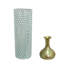 Vase de plancher en métal blanc et doré-133251306