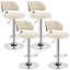 Swivel Bar Stools Seat Adjustable H 62-84cm Barstools with Upholstered Back(set of 2/4)-2059650889-2059650888