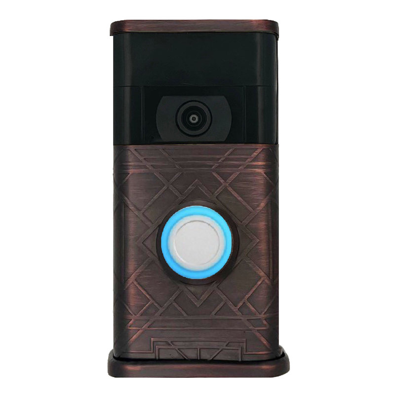 Art Deco Video Doorbell Cover (Ring 2nd Gen Compatible), Oiled Bronze