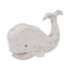 Sculpture de baleine en bois fabriquée à la main pour la décoration de table - objet décoratif décoratif pour bureau, salon ou maison - 15 po, blanc