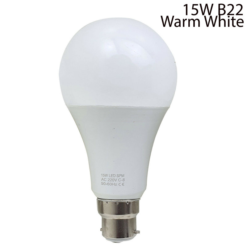 A60 LED B22 Bayonet Cap 5W Bulb, 15W
