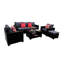 Ensemble de canapé d'extérieur en rotin PE 7 pièces et table basse-1165443121