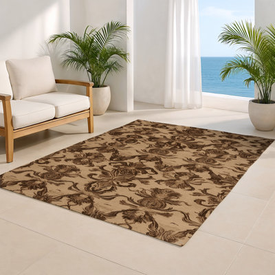 Tapis d'intérieur et d'extérieur brun français
