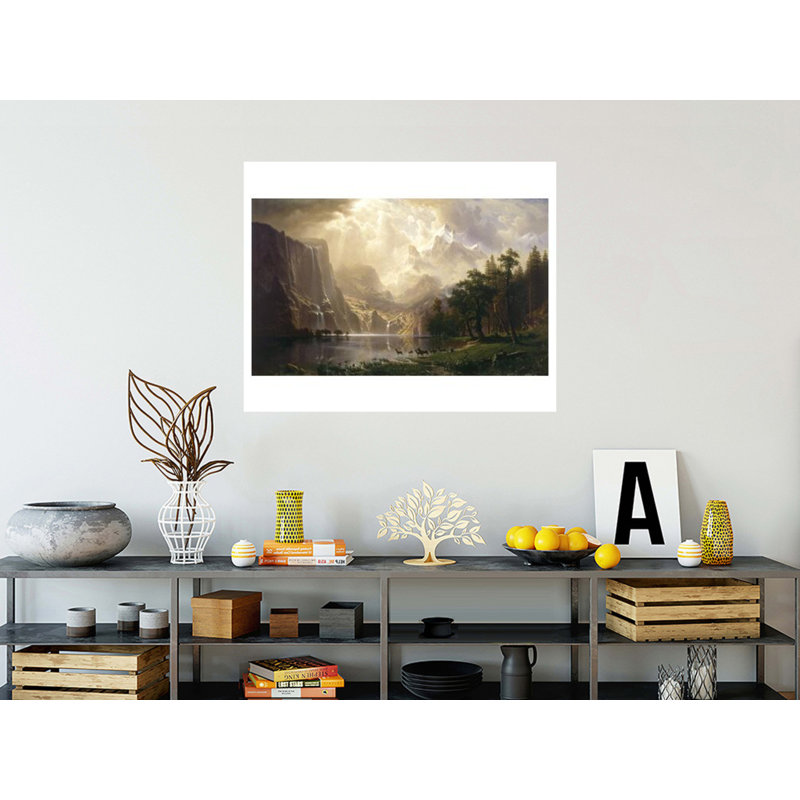 Parmi la Sierra Nevada, Californie par Albert Bierstadt - Impression Giclée, H 32 po x l 40 po