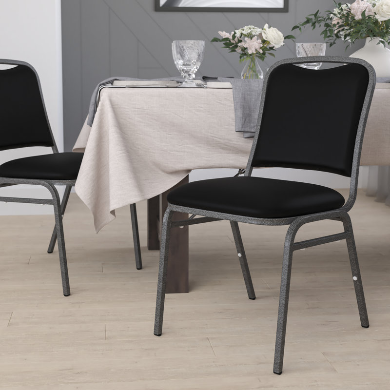 Oliverson Angled Back Stacking Banquet Chair in Vinyl, 1