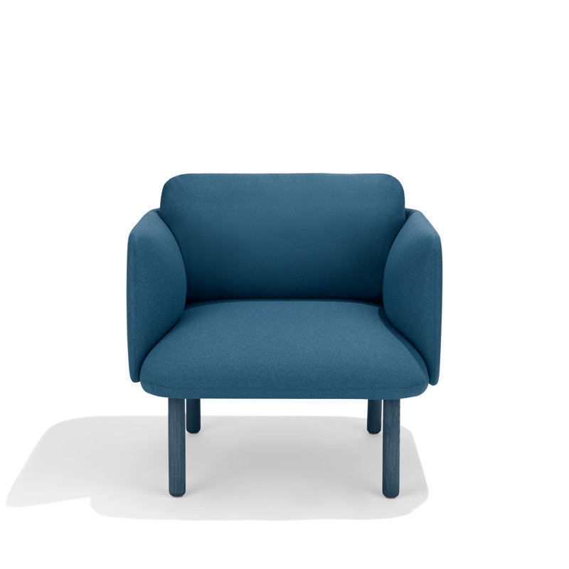 Chaise de salle d'attente en polyester 36 po, Bleu foncé