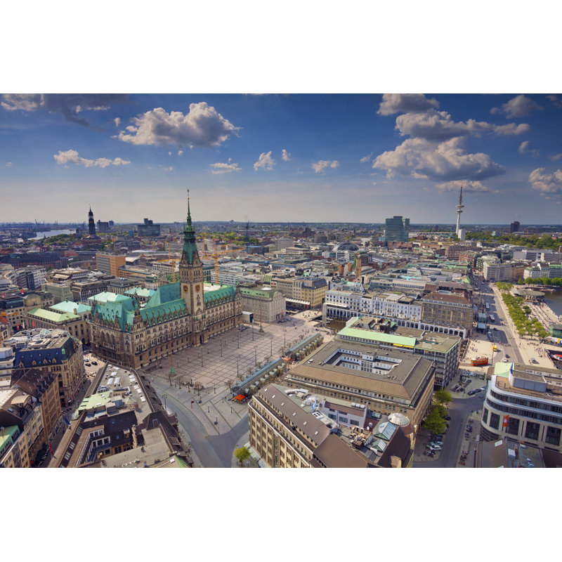 Hamburg by RudyBalasko - Wrapped Canvas Print, 20cm H x 30cm W