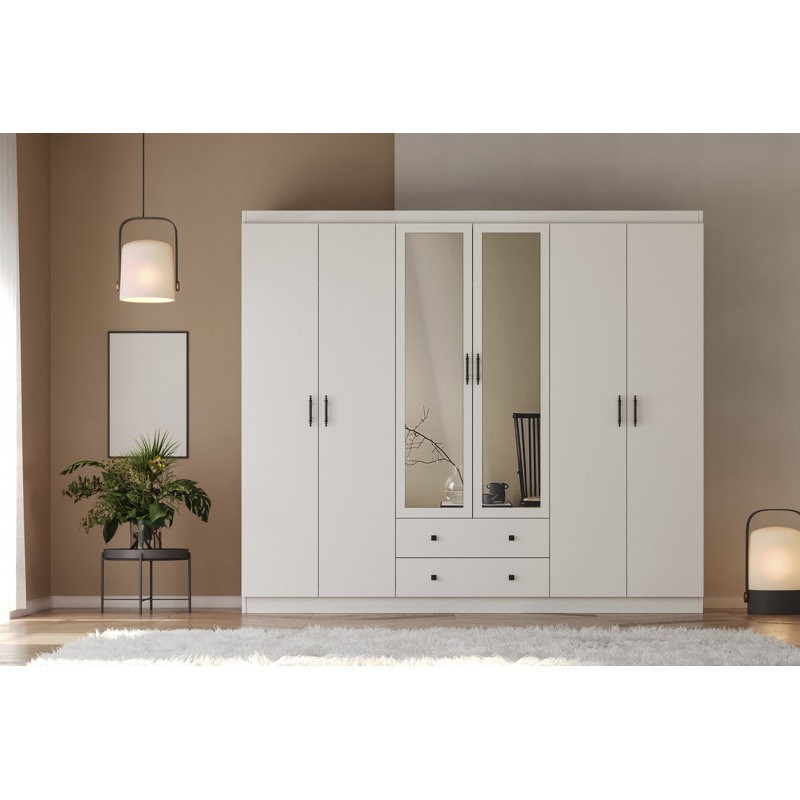 Berend 6 Door Manufactured Wood Wardrobe