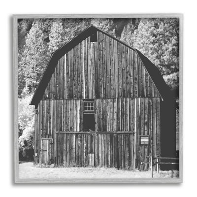 " Rustic Rural Barn Black and White Farm " Print