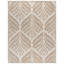 Ikat Handmade Tufted Wool Ivory / Brown Area Rug-1598649811